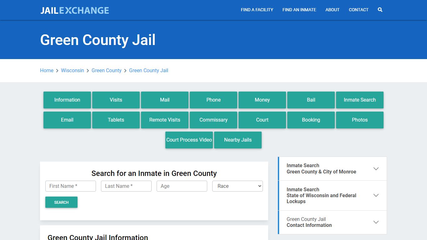 Green County Jail Roster Lookup, WI, Inmate Search